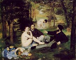 Manet: Zajtrk na travi,  1863