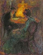 Rihard Jakopič: Pri svetilki, 1908 