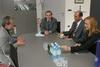 Božo Zorko, odgovorni urednik TV Maribor, Darko Pašek, urednik programa, Janez Janša, predsednik vlade in mag. Cvetka Žirovnik, vodja centra