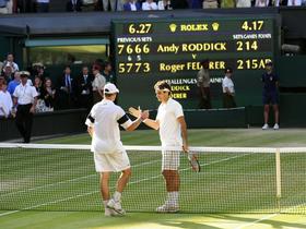 Andy Roddick in Roger Federer