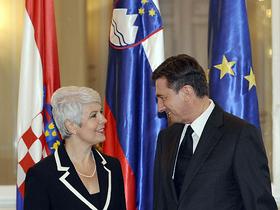 Jadranka Kosor in Borut Pahor