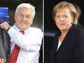 Angela Merkel in Frank-Walter Steinmeier