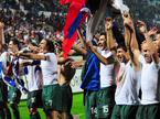 Slovenska reprezentanca po tekmi s Slovaško