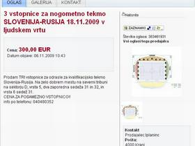 Vstopnice za 300 evrov