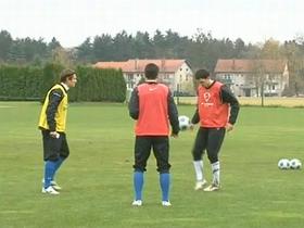 Trening slovenskih nogometašev