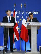 Gordon Brown in Nicolas Sarkozy