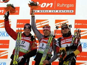 Dominik Landertinger, Arnd Peiffer in Christoph Stephan