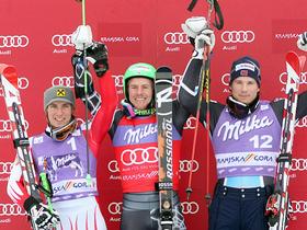 Kjetil Jansrud, Ted Ligety, Marcel Hirscher