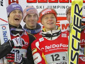 Martin Schmitt,, Michael Neumayer, Pascal Bodmer in Michael Uhrmann