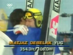 Matjaž Debelak v objemu
