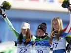 Tina Maze,  Andrea Fischbacher in Lindsey Vonn