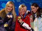 Tina Maze, Andrea Fischbacher in Lindsey Vonn