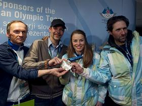 Tina Maze, Andrea Massi, Andrej Perovšek in Jure Hafner (Team to A-Maze)