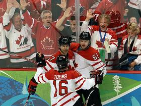 Jonathan Toews, Rick Nash in Scott Niedermayer