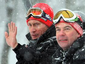 Dmitrij Medvedjev in Vladimir Putin