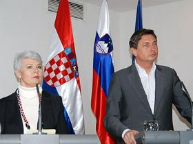 Jadranka Kosor in Borut Pahor