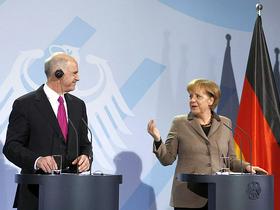 George Papandreu in Angela Merkel