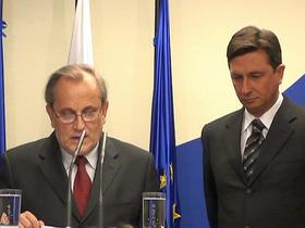 Milan Pogačnik in Borut Pahor