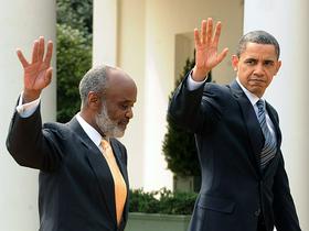 Rene Preval in Barack Obama