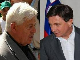 Milan Kučan in Borut Pahor