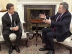 Nicolas Sarkozy in Gordon Brown