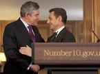 Nicolas Sarkozy in Gordon Brown