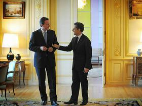 Nicolas Sarkozy in David Cameron