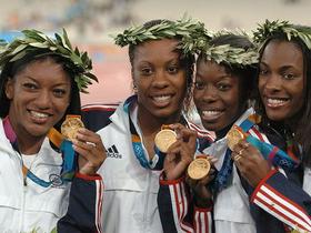 Dee Dee Trotter, Monique Hennegan, Monique Henderson in Sanya Richards
