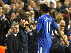 Carlo Ancelotti in Didier Drogba