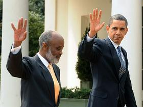 Rene Preval in Barack Obama