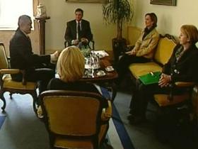 Sestanek Boruta Pahorja z Barbaro Brezigar in Alešem Zalarjem