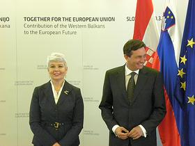 Jadranka Kosor in Borut Pahor