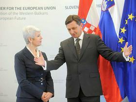 Jadranka Kosor in Borut Pahor