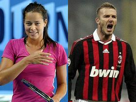 Ana Ivanović in David Beckham