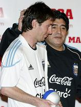 Leo Messi in Diego Maradona