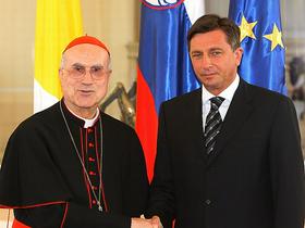 Tarcisio Bertone in Borut Pahor