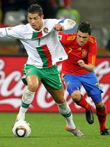 Cristiano Ronaldo in David Villa