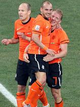 Arjen Robben, Wesley Sneijder in Dirk Kuyt