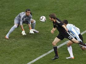 Sergio Romero, Thomas Müller in Nicolas Otamendi