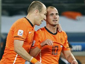 Arjen Robben in Wesley Sneijder