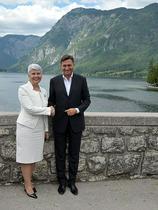 Jadranka Kosor in Borut Pahor