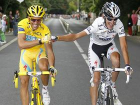 Alberto Contador in Andy Schleck