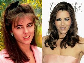 Liz Hurley, ko je bila stara 24 let, in danes, ko jih ima 45.