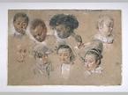 Antoine Watteau: Študije glav (1715)