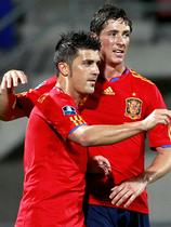 David Villa in Fernando Torres