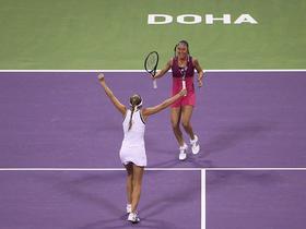 Flavia Pennetta in Gisela Dulko
