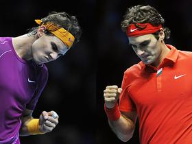Rafael Nadal in Roger Federer