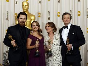 Christian Bale, Natalie Portman, Melissa Leo in Colin Firth