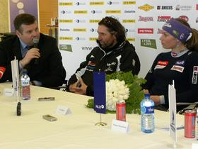 Tomaž Lovše, Andrea Massi in Tina Maze
