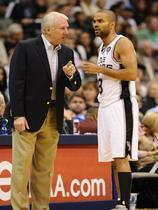 Gregg Popovich in Tony Parker